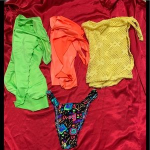 Exotic Dancer or Beachwear Lot of 4 items